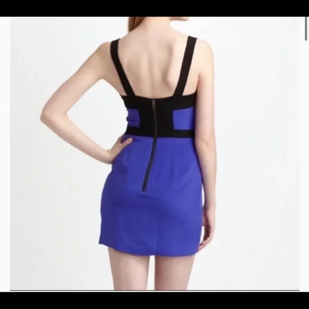 Rebecca Minkoff Violet & Black Night Out Silk Bustie Mini Dress Size 6 - Picture 4 of 17